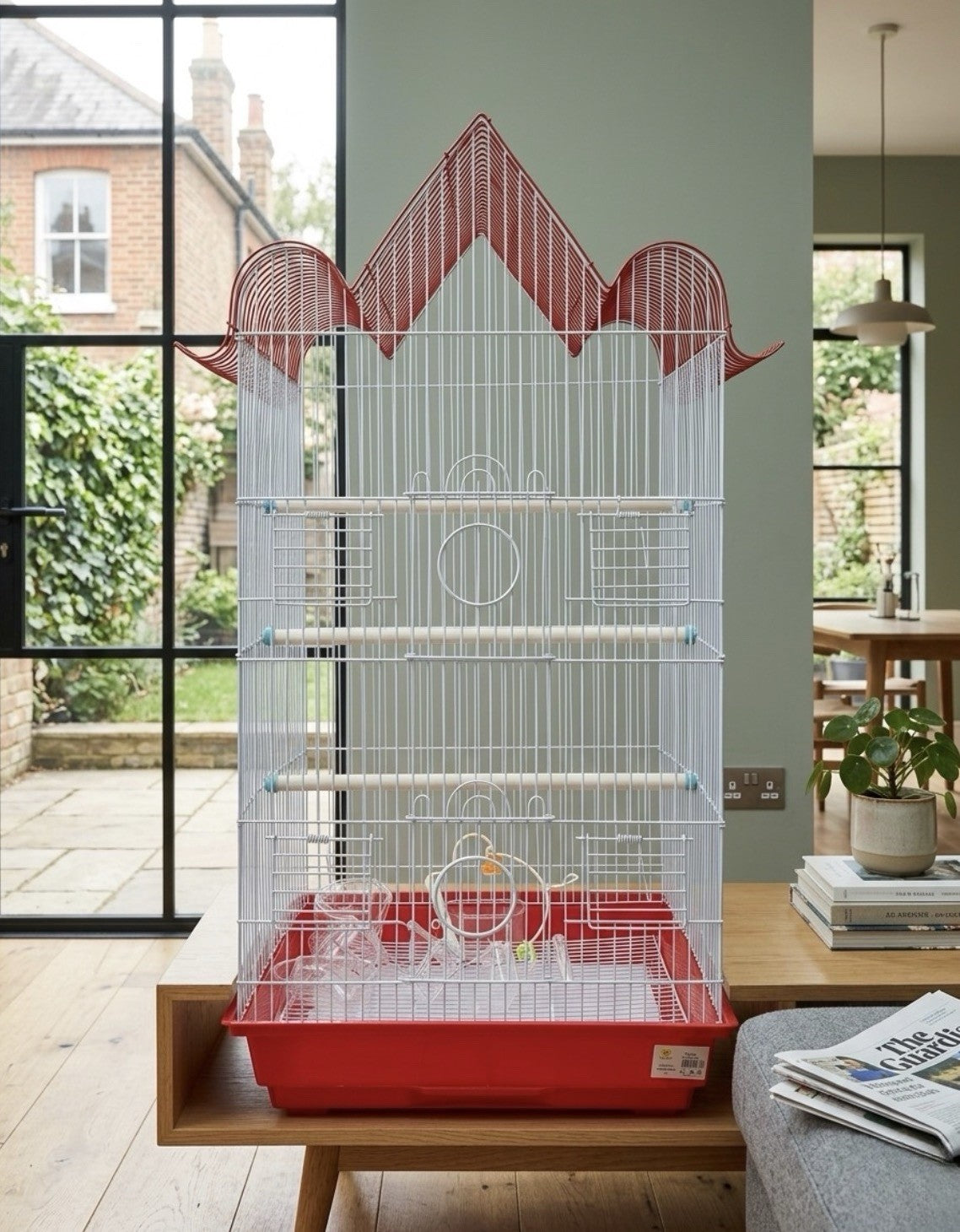 Large Metal Bird Cage – Spacious Tall Design for Small Birds