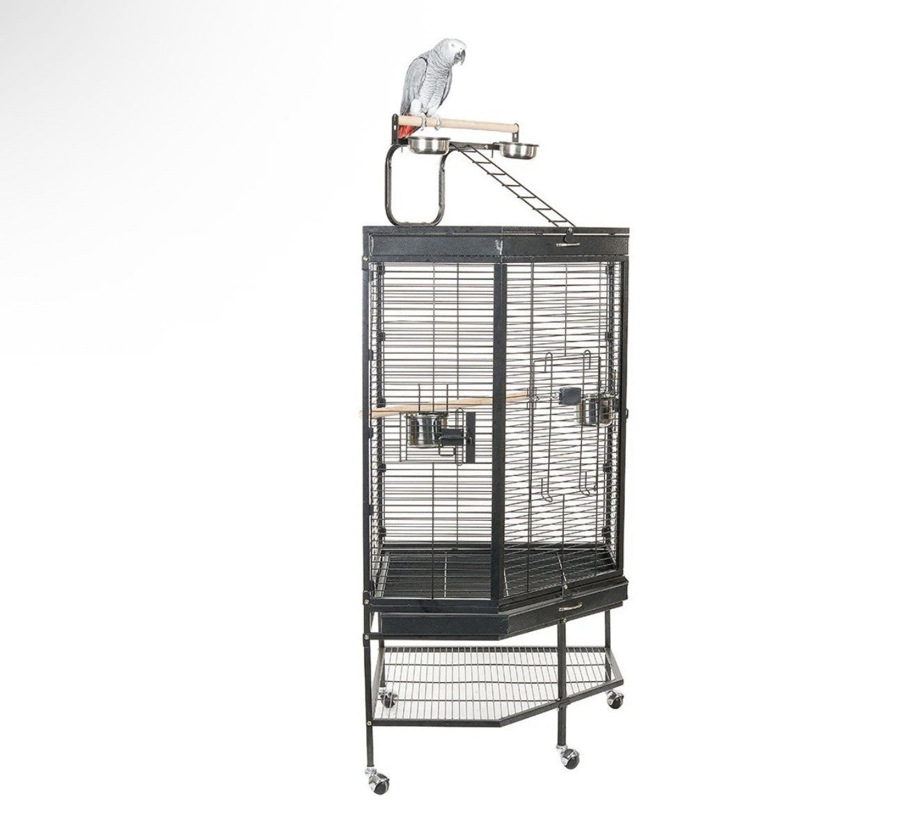 Alaska Corner Parrot Cage Large African Grey Macaw Bird Cage Play Top Stand