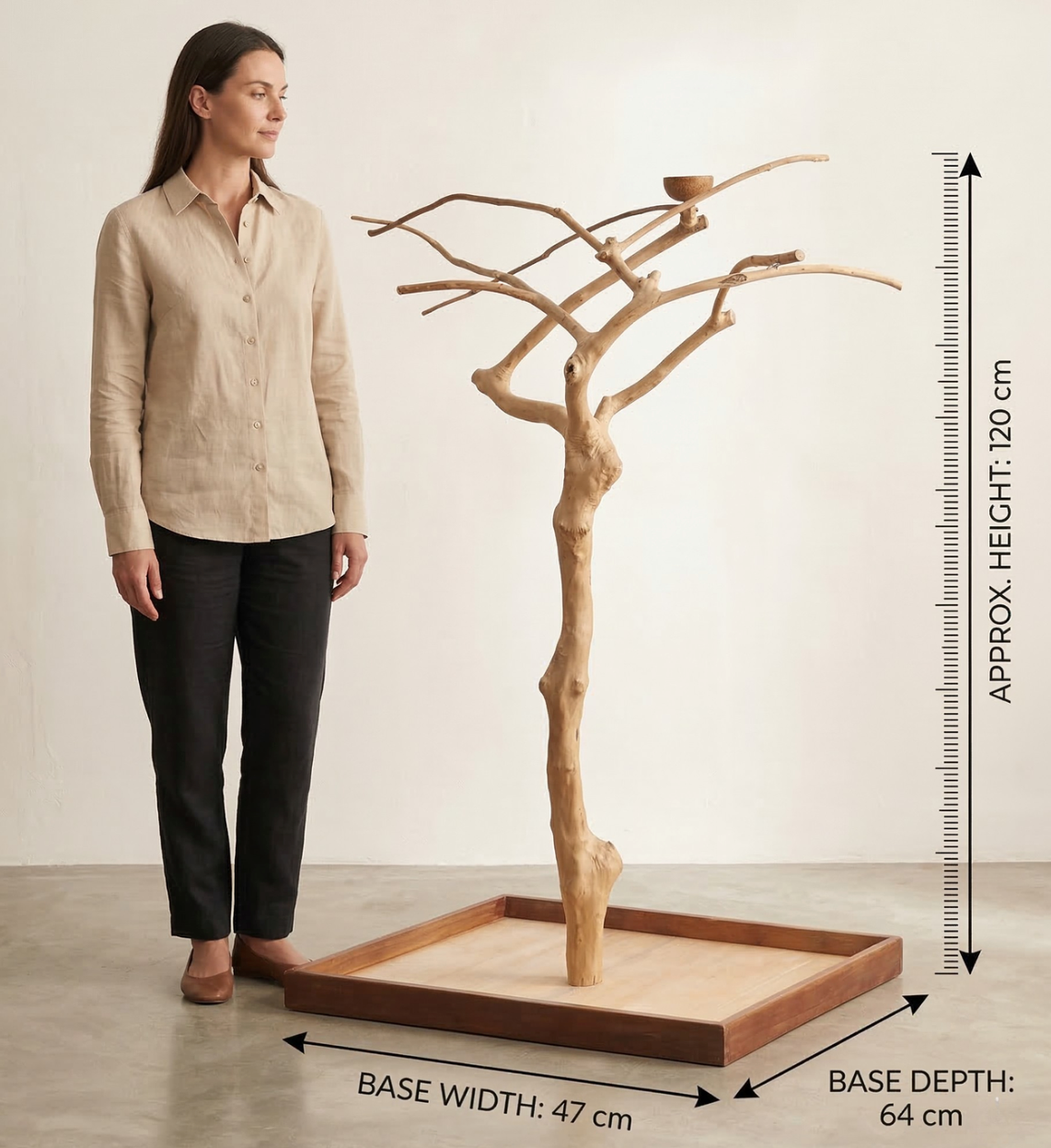 Natural Java Wood Parrot Tree Stand