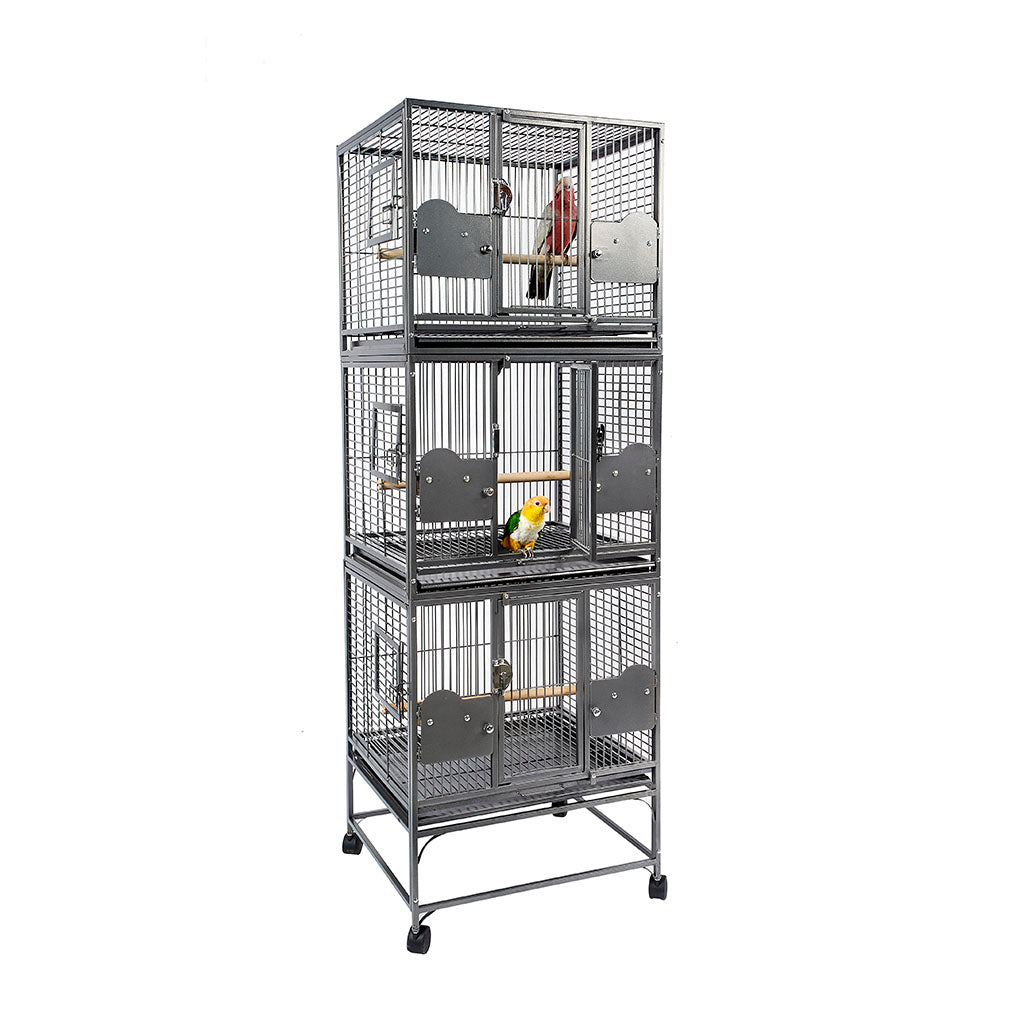 Triple Stacked Parrot Cage