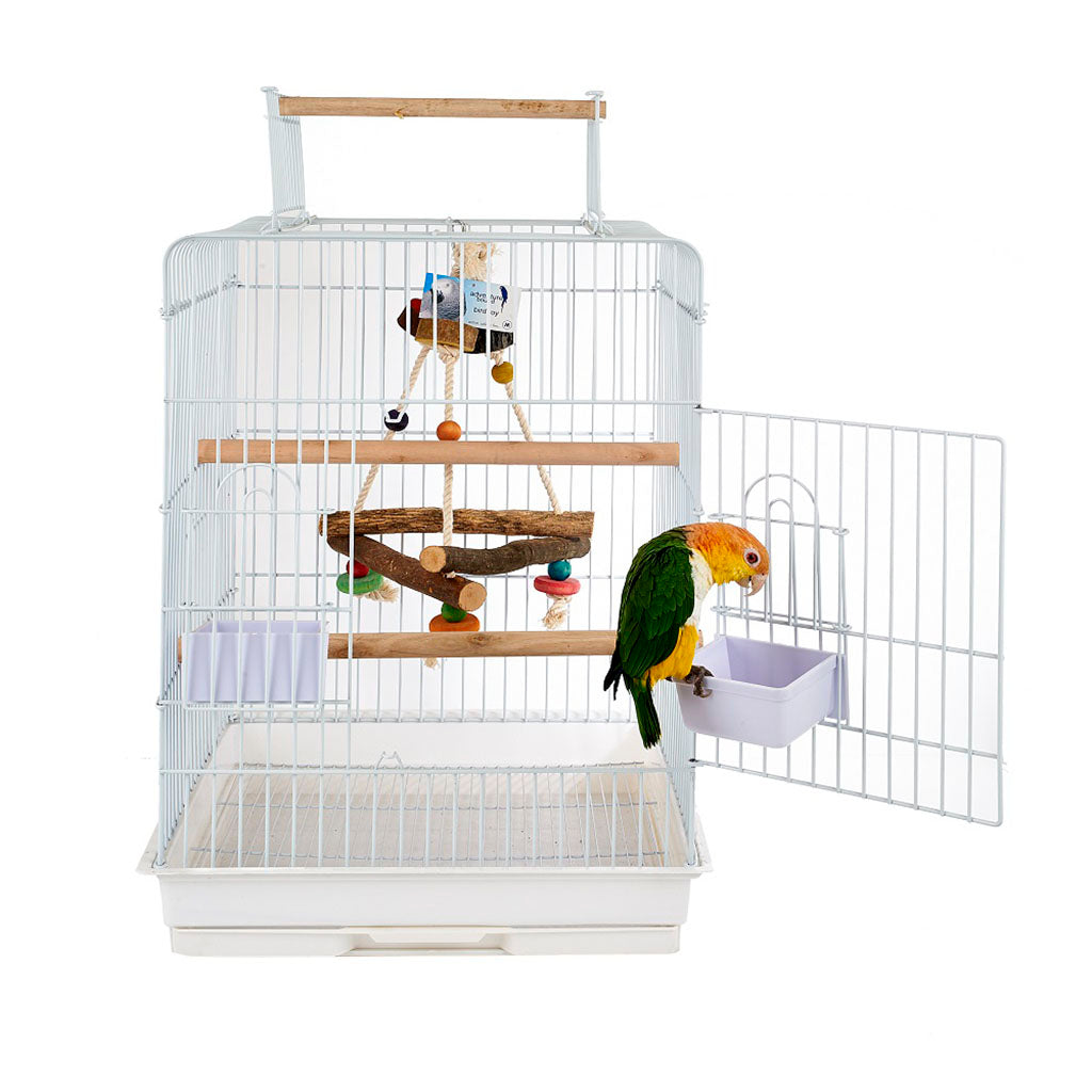 1701 - Santa Monica White Cage Set (Pack of 2)
