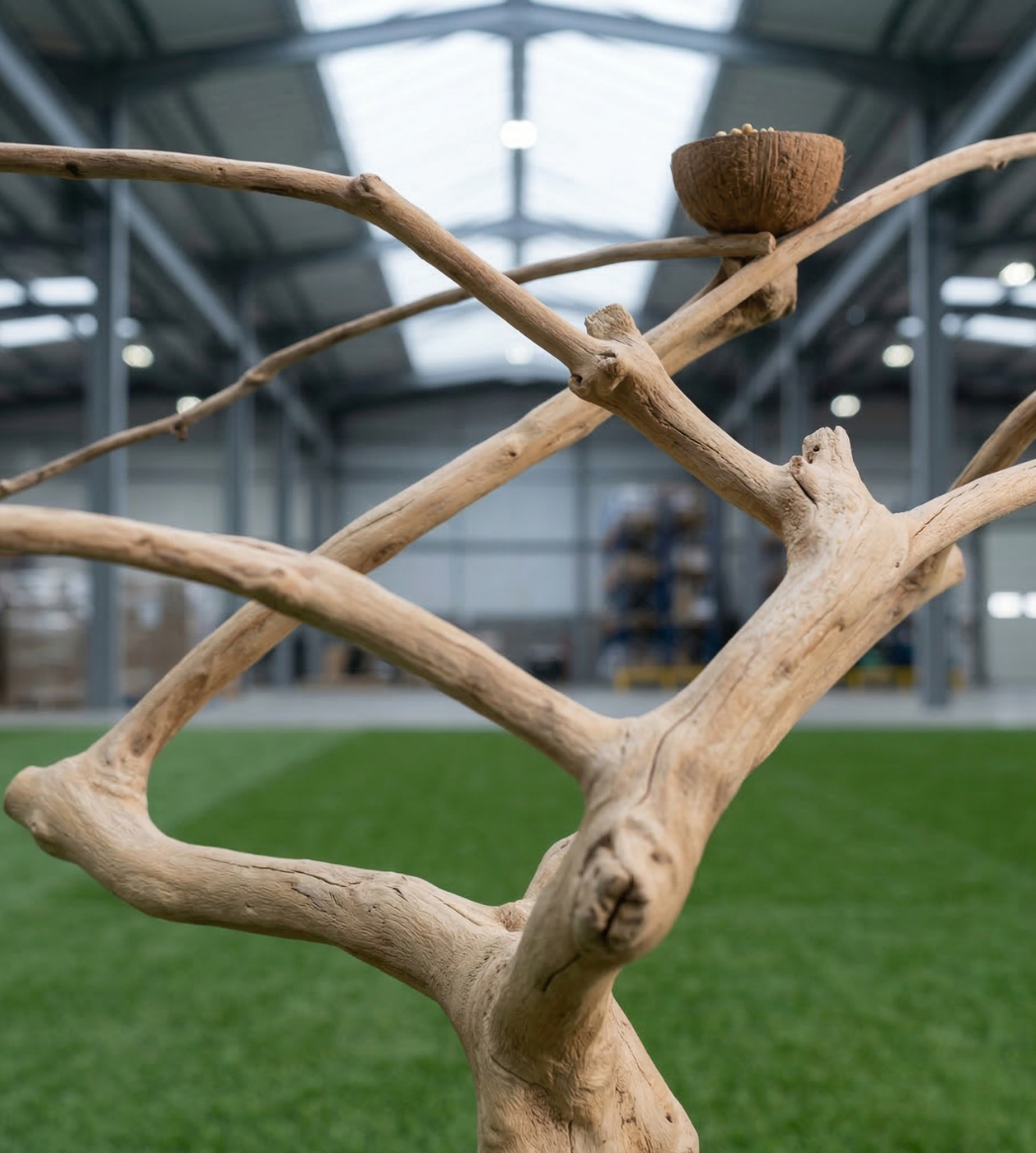 Natural Java Wood Parrot Tree Stand